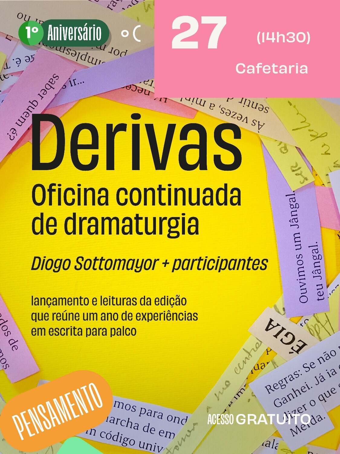 Derivas – oficina continuada de dramaturgia